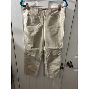 White House Black Market Womens sz 4!Pants Slim Ankle Tan Chino Casual